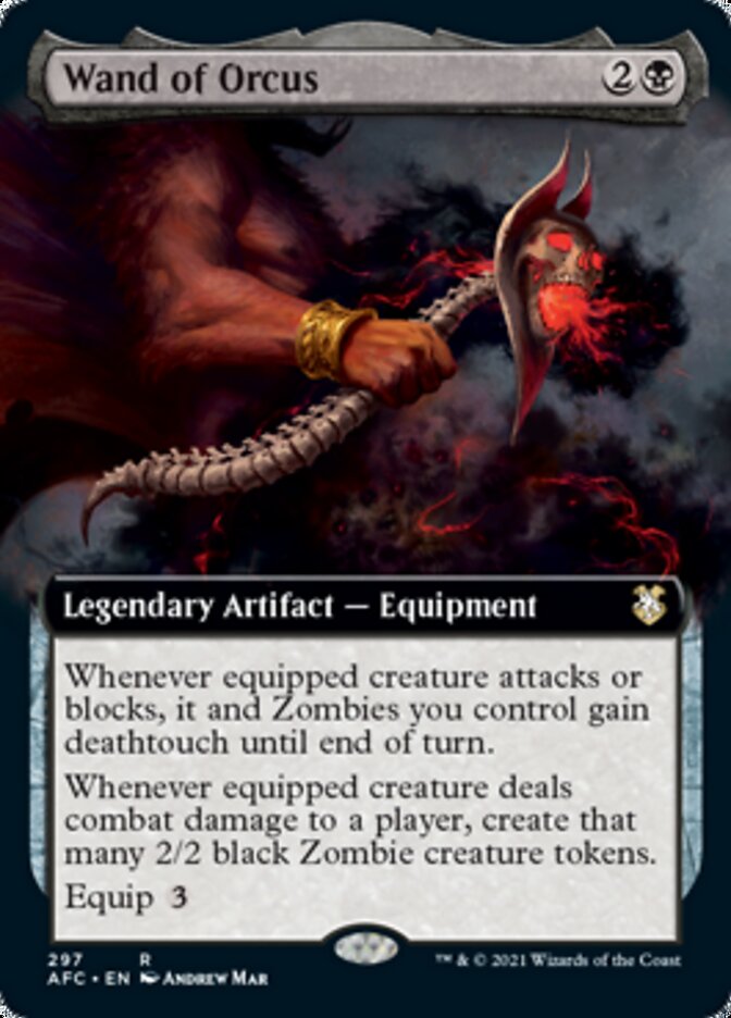 {R} Wand of Orcus (Extended Art) [Dungeons & Dragons: Adventures in the Forgotten Realms Commander][AFC 297]