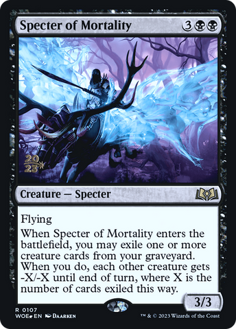 {@R} Specter of Mortality [Wilds of Eldraine Prerelease Promos][PR WOE 107]