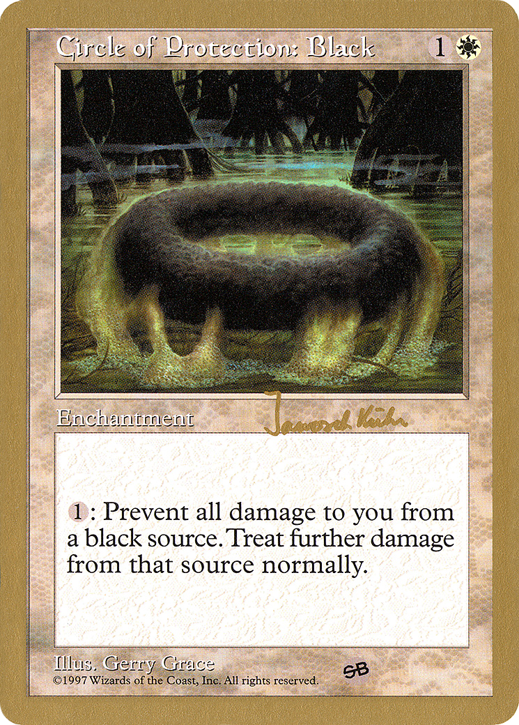 {C} Circle of Protection: Black (Janosch Kuhn) (SB) [World Championship Decks 1997][GB WC97 JK17SB]