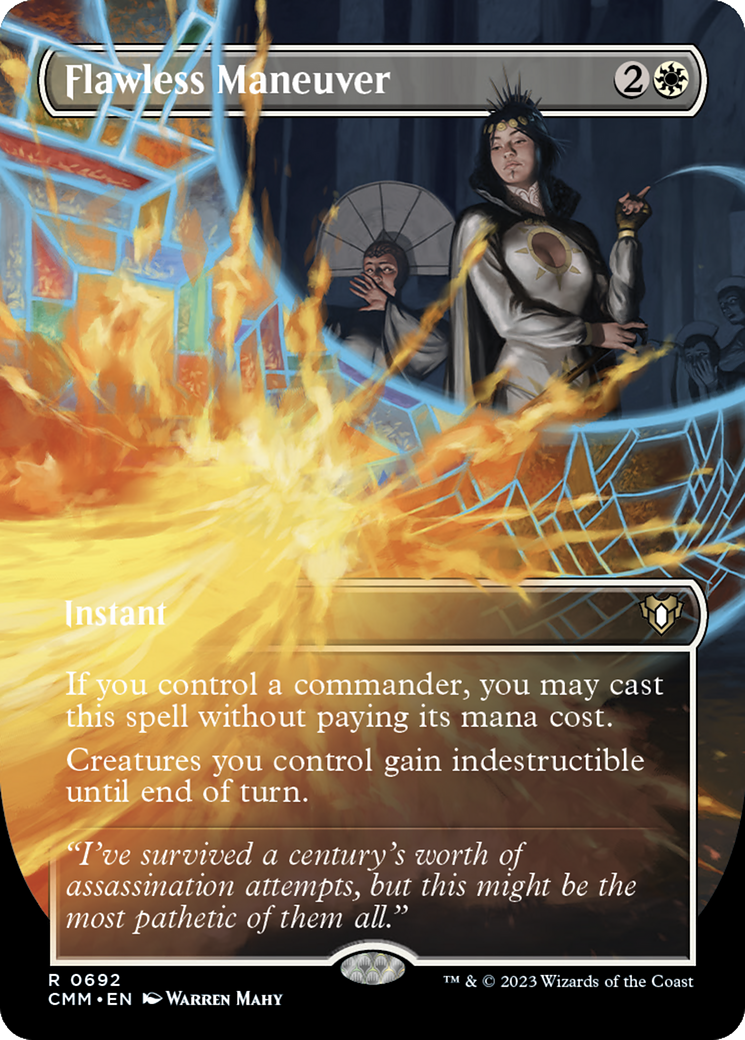 {R} Flawless Maneuver (Borderless Alternate Art) [Commander Masters][CMM 692]