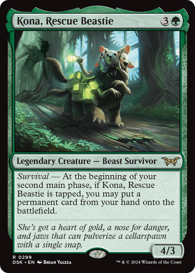 {@R} Kona, Rescue Beastie (0299) [Duskmourn: House of Horror][DSK 299]