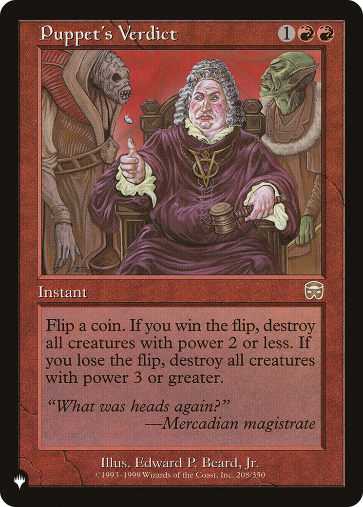 Puppet's Verdict [LIST 208/350]