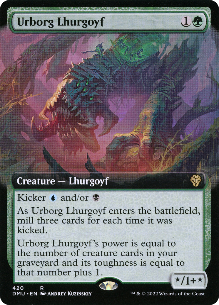 {R} Urborg Lhurgoyf (Extended Art) [Dominaria United][DMU 420]