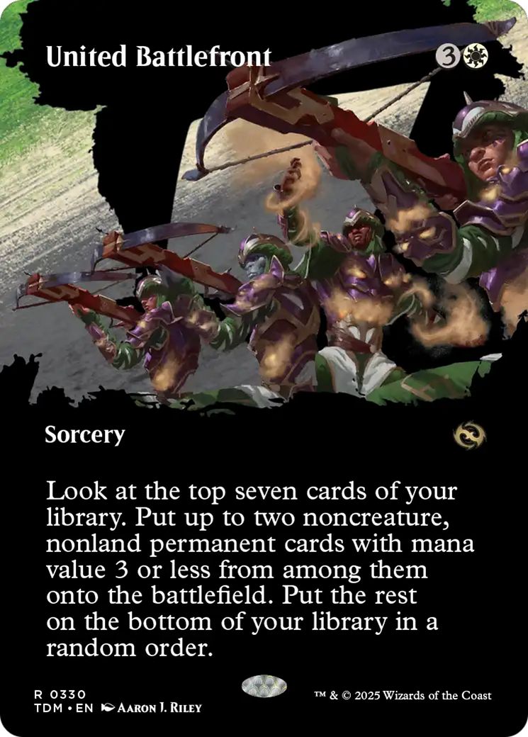 {@R} United Battlefront (Borderless) [Tarkir: Dragonstorm][TDM 330]