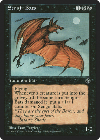 {C} Sengir Bats (Daria Flavor Text) [Homelands][HML 57A]