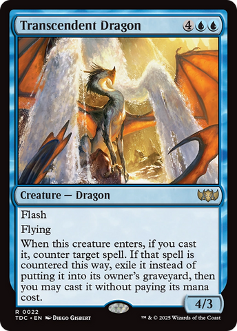 {R} Transcendent Dragon [Tarkir: Dragonstorm Commander][TDC 022]