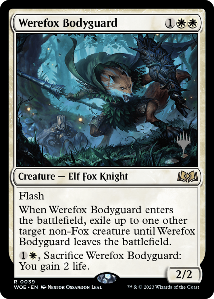 {@R} Werefox Bodyguard (Promo Pack) [Wilds of Eldraine Promos][PP WOE 039]