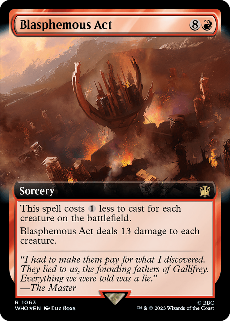 {R} Blasphemous Act (Extended Art) (Surge Foil) [Doctor Who][WHO 1063]