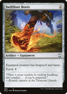 {C} Swiftfoot Boots [Streets of New Capenna Commander][NCC 382]