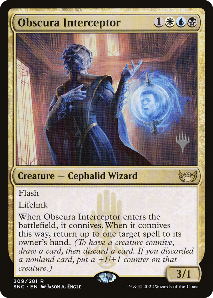 {R} Obscura Interceptor (Promo Pack) [Streets of New Capenna Promos][PP SNC 209]