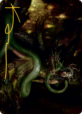 {A} Saryth, the Viper's Fang Art Card (Gold-Stamped Signature) [Innistrad: Midnight Hunt Art Series][GS AMID 053]