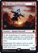 {R} Reckless Stormseeker // Storm-Charged Slasher [Innistrad: Midnight Hunt Prerelease Promos][PR MID 157]