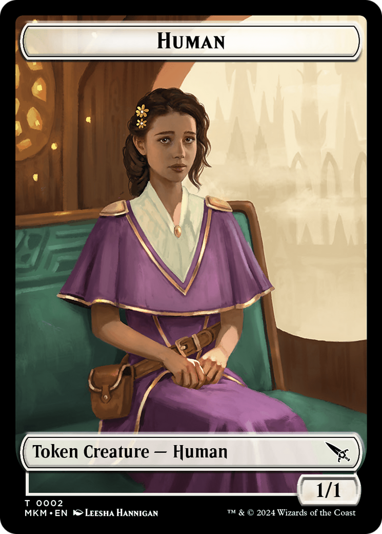 {T} Human // Ogre Double-Sided Token [Murders at Karlov Manor Commander Tokens][TMKC 2//14]