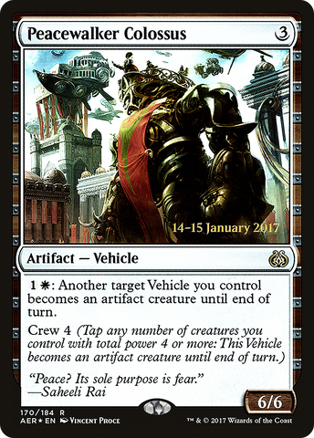 {R} Peacewalker Colossus [Aether Revolt Prerelease Promos][PR AER 170]