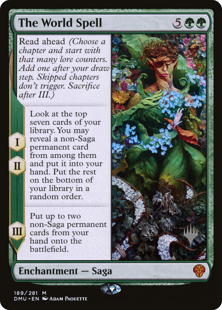 {R} The World Spell (Promo Pack) [Dominaria United Promos][PP DMU 189]