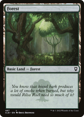{B}[CLB 467] Forest (467) [Commander Legends: Battle for Baldur's Gate]