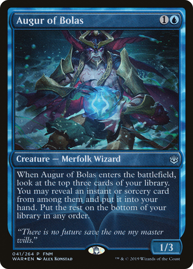 {C} Augur of Bolas (FNM) [War of the Spark Promos][PA WAR 041]