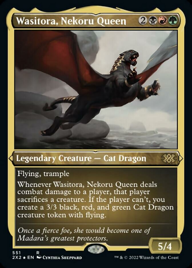 {R} Wasitora, Nekoru Queen (Foil Etched) [Double Masters 2022][2X2 551]