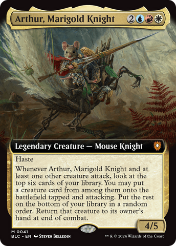 {R} Arthur, Marigold Knight (Extended Art) [Bloomburrow Commander][BLC 041]