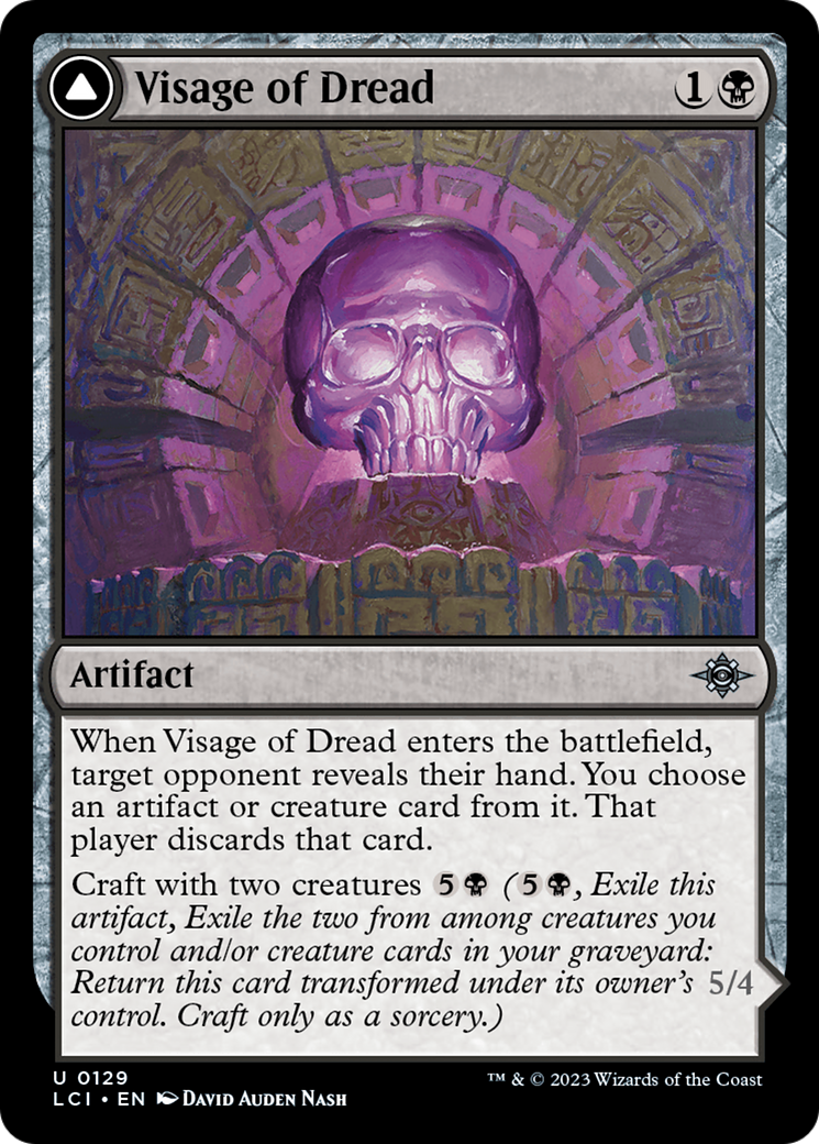 {@C} Visage of Dread // Dread Osseosaur [The Lost Caverns of Ixalan][LCI 129]