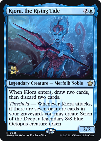 {@C} Kiora, the Rising Tide [Foundations Prerelease Promos][PR FDN 045]