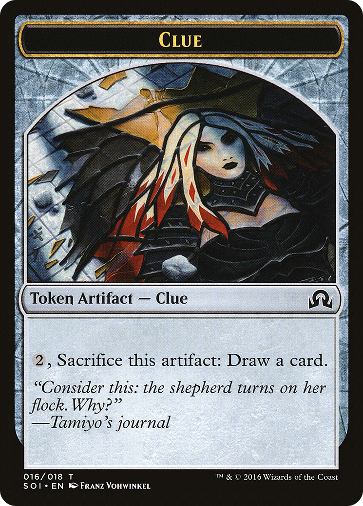 {T} Clue Token (016/018) [Shadows over Innistrad Tokens][TSOI 016]