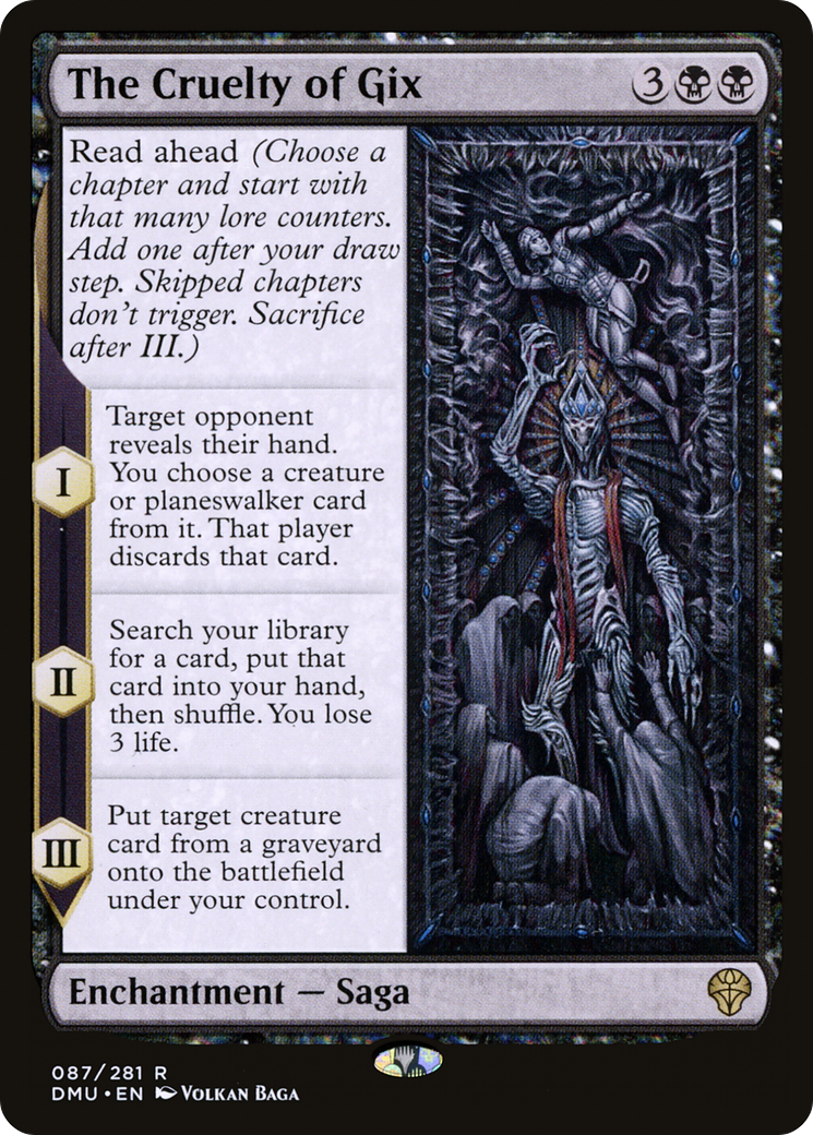 {R} The Cruelty of Gix [Dominaria United][DMU 087]