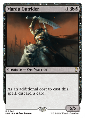 {R} Mardu Outrider (White Border) [Mystery Booster 2][MB2 001]