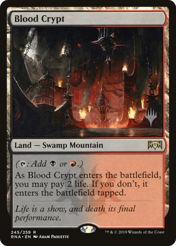{R} Blood Crypt (Promo Pack) [Ravnica Allegiance Promos][PP RNA 245]