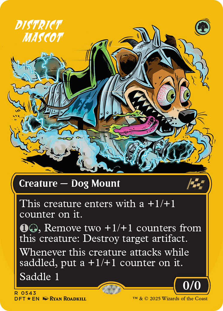 {@R} District Mascot (Borderless) (First-Place Foil) [Aetherdrift][DFT 543]