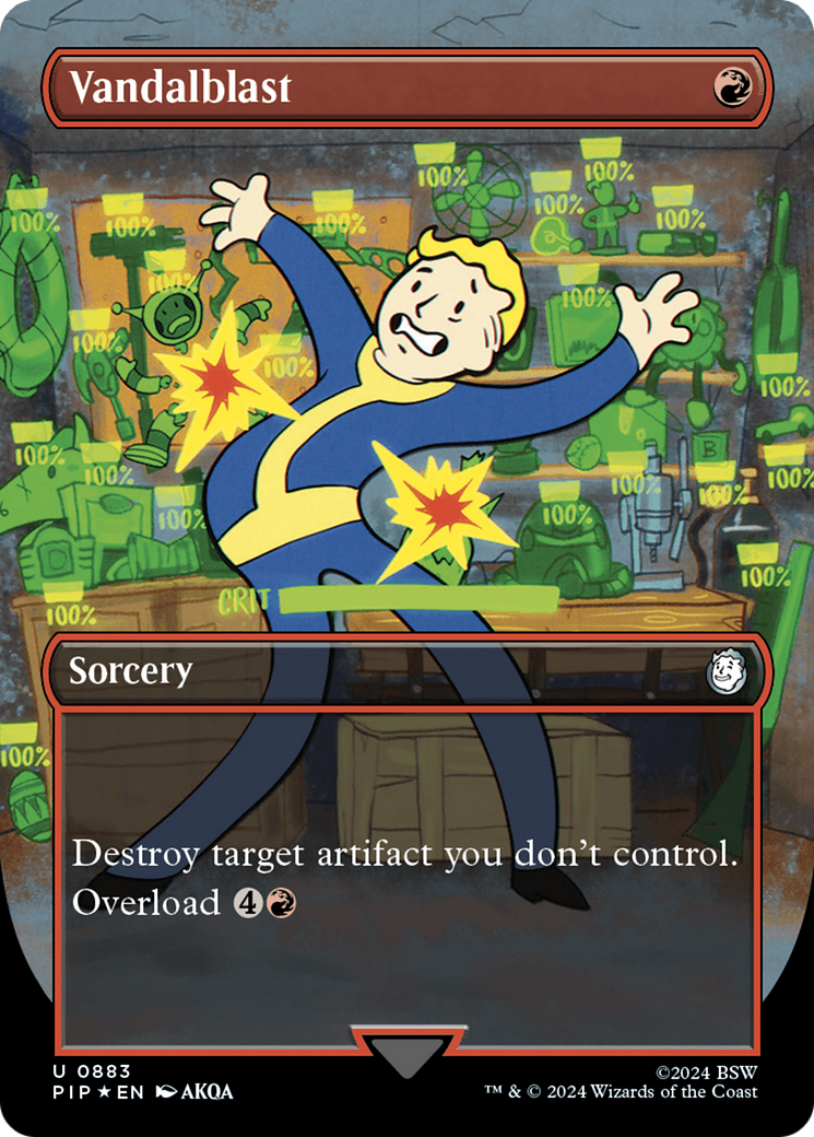 {C} Vandalblast (Borderless) (Surge Foil) [Fallout][PIP 883]