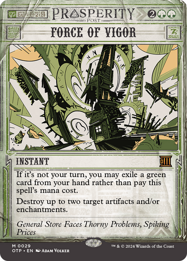 {R} Force of Vigor [Outlaws of Thunder Junction: Breaking News][OTP 029]