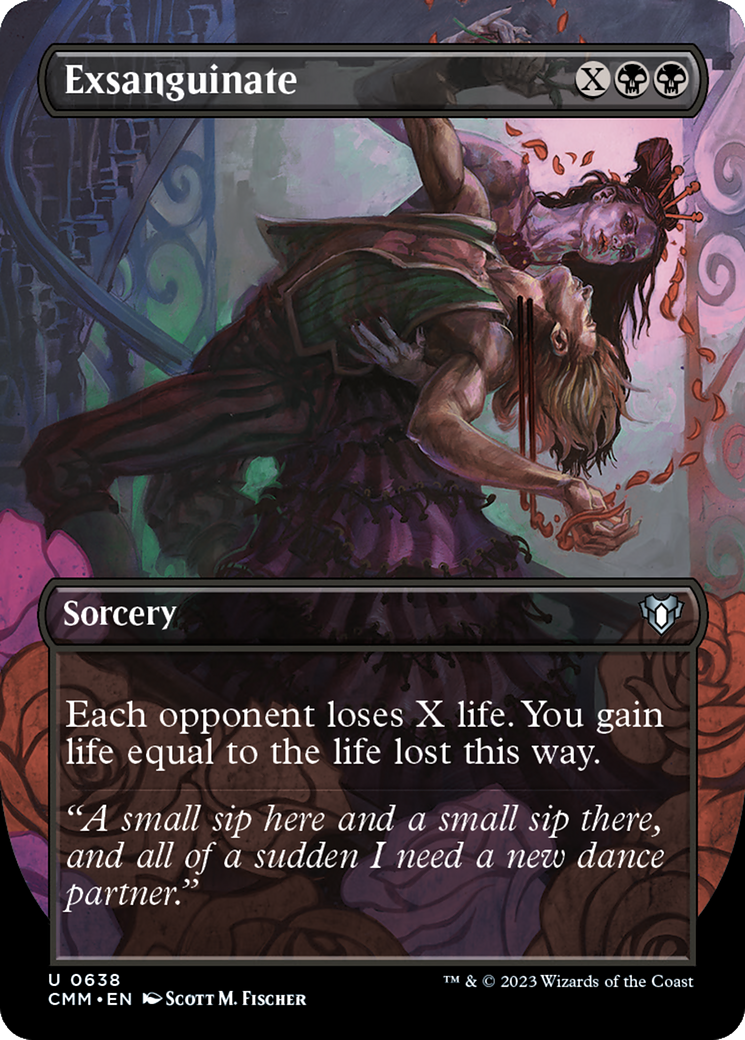 {C} Exsanguinate (Borderless Alternate Art) [Commander Masters][CMM 638]