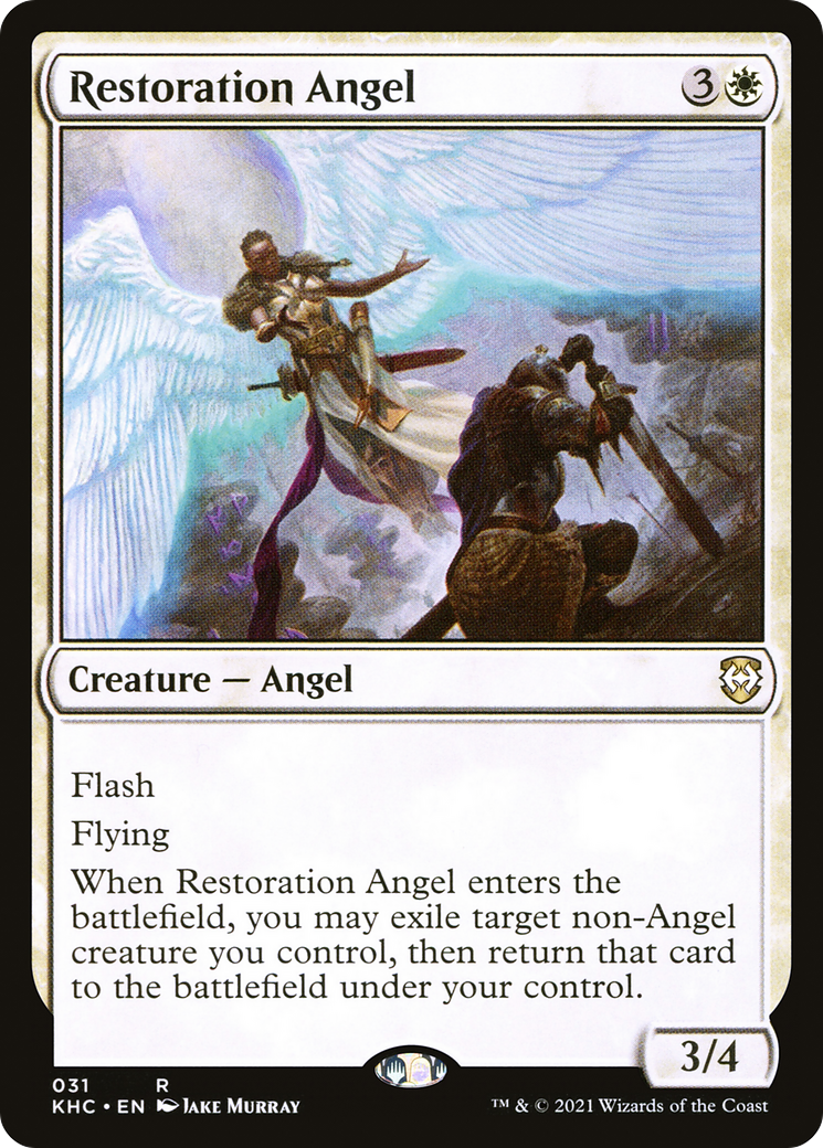 {R} Restoration Angel [Kaldheim Commander][KHC 031]