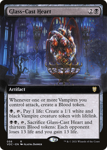 {R} Glass-Cast Heart (Extended Art) [Innistrad: Crimson Vow Commander][VOC 056]