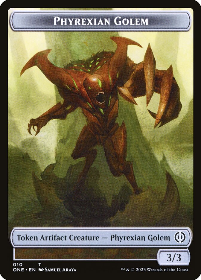 {T} Phyrexian Goblin // Phyrexian Golem Double-Sided Token [Phyrexia: All Will Be One Tokens][TONE 3//10]