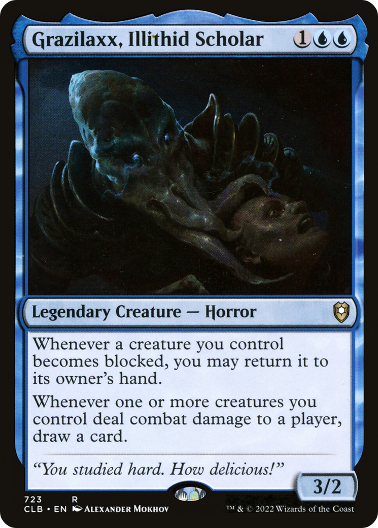 {R} Grazilaxx, Illithid Scholar [Commander Legends: Battle for Baldur's Gate][CLB 723]