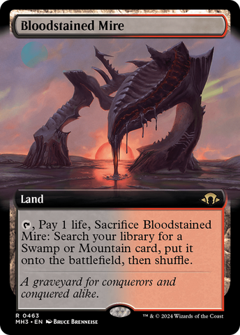 {R} Bloodstained Mire (Extended Art) [Modern Horizons 3][MH3 463]