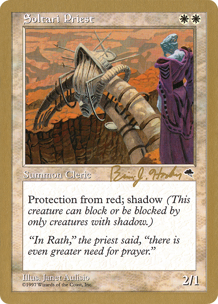 {C} Soltari Priest (Brian Hacker) [World Championship Decks 1998][GB WC98 BH46]