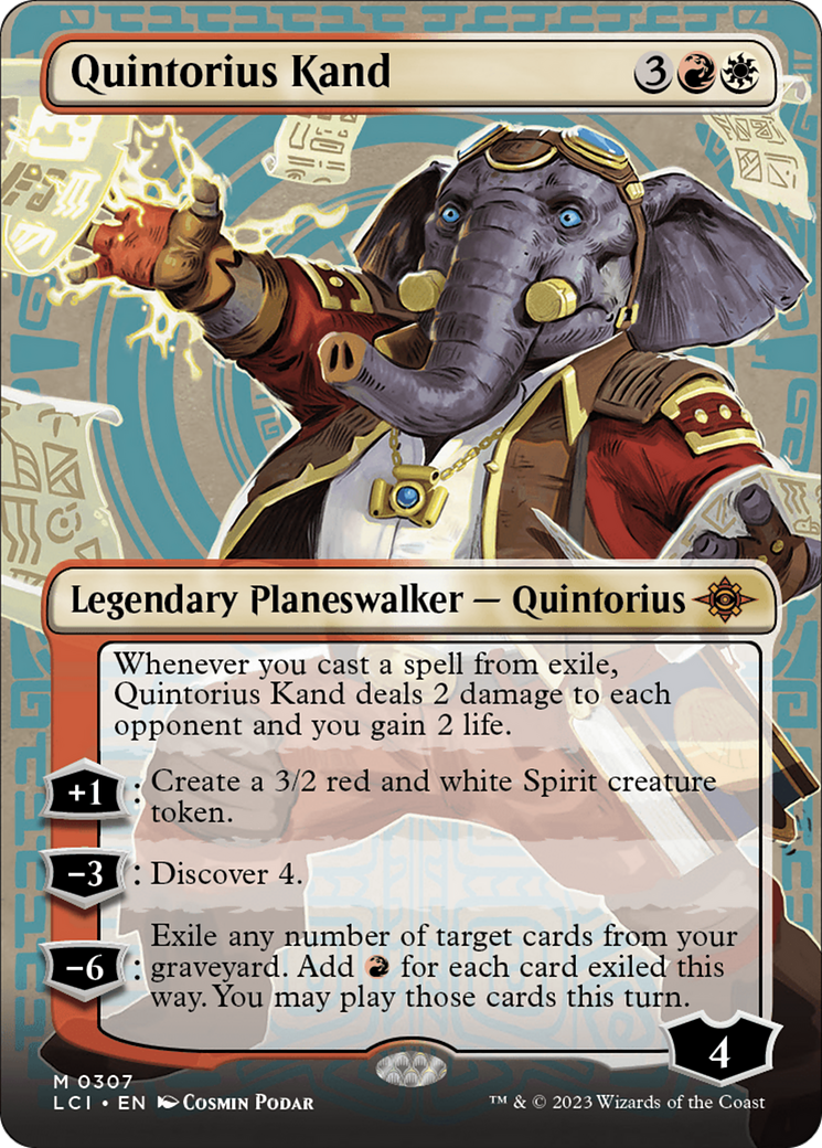 {@R} Quintorius Kand (0307) (Borderless) [The Lost Caverns of Ixalan][LCI 307]