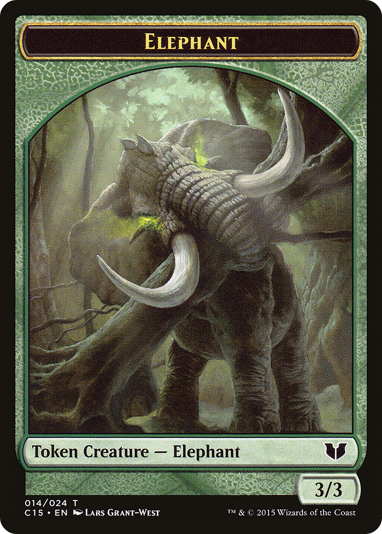 {T} Elephant Token [Commander 2015 Tokens][TC15 014]