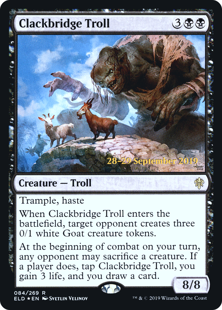 {R} Clackbridge Troll [Throne of Eldraine Prerelease Promos][PR ELD 084] - Misty Mountain Games
