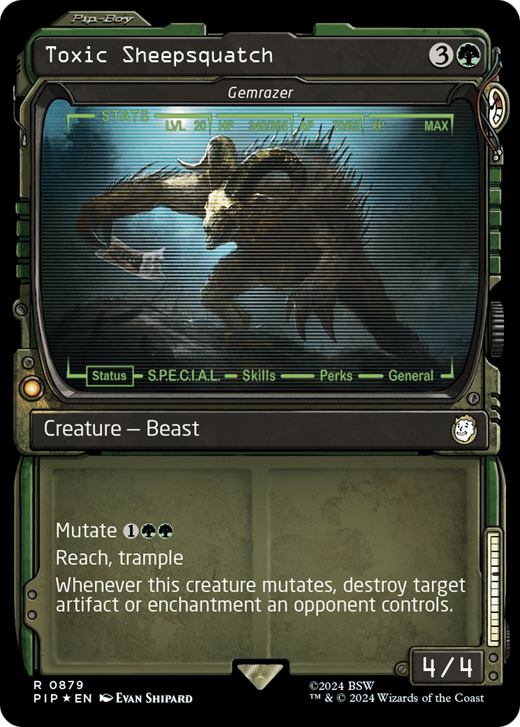{R} Toxic Sheepsquatch - Gemrazer (Showcase) (Surge Foil) [Fallout][PIP 879]
