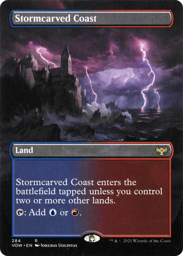 {R} Stormcarved Coast (Borderless Alternate Art) [Innistrad: Crimson Vow][VOW 284]