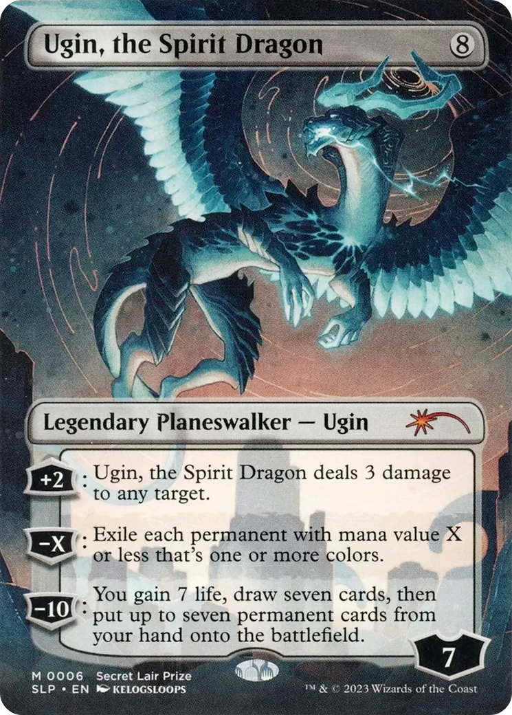 {R} Ugin, the Spirit Dragon (Borderless) [Secret Lair Showdown][SLP 006]