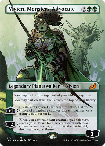 {R} Vivien, Monsters' Advocate (Borderless) [Ikoria: Lair of Behemoths][IKO 277]