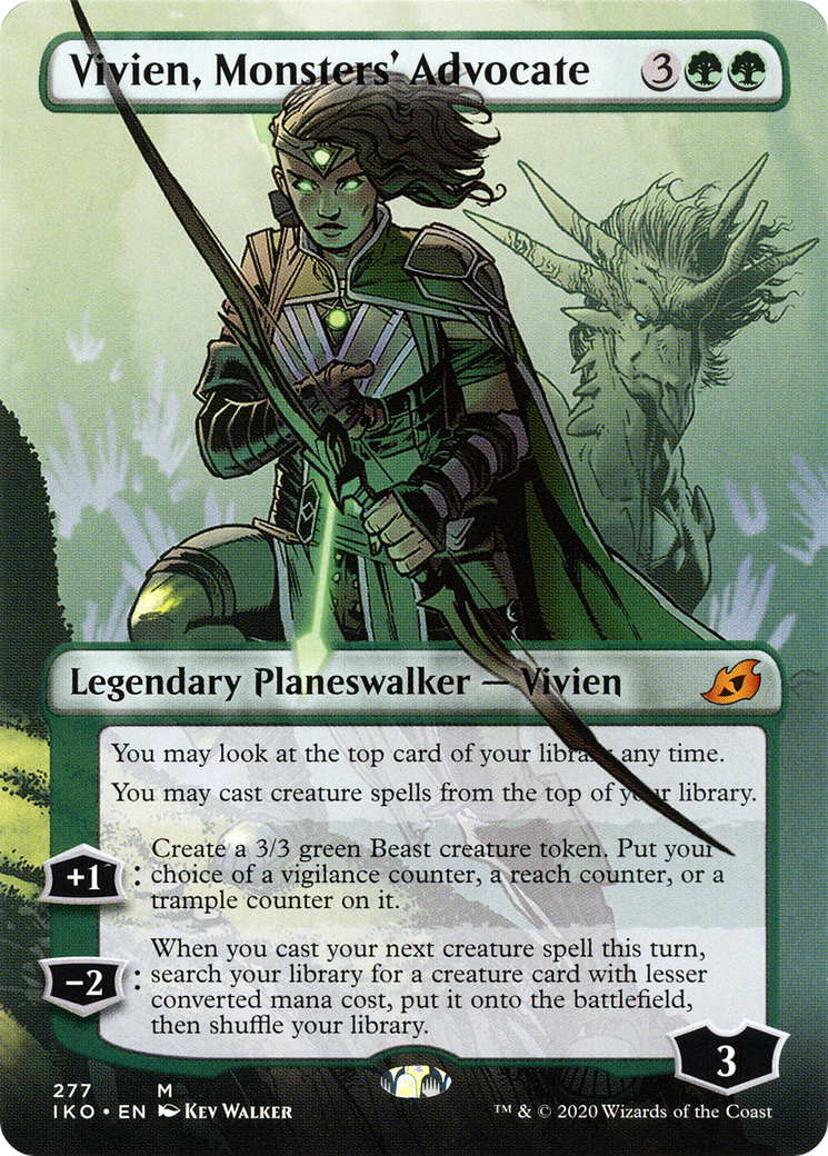 {R} Vivien, Monsters' Advocate (Borderless) [Ikoria: Lair of Behemoths][IKO 277] - Misty Mountain Games