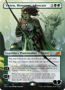 {R} Vivien, Monsters' Advocate (Borderless) [Ikoria: Lair of Behemoths][IKO 277] - Misty Mountain Games