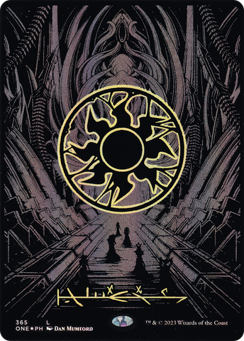 {B} Plains (365) (Oil Slick Raised Foil) [Phyrexia: All Will Be One][ONE 365]