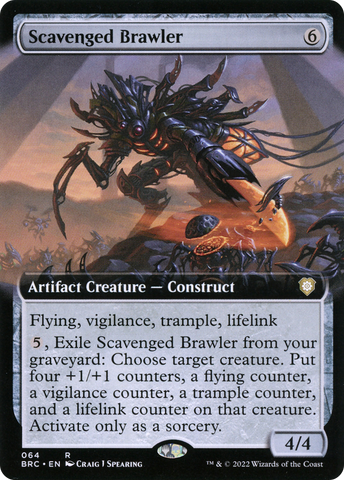 {R} Scavenged Brawler (Extended Art) [The Brothers' War Commander][BRC 064]